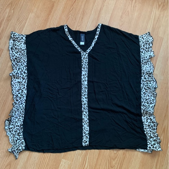 Swimsuits For All Animal Print Swimsuit Cover Up Dress Size 10/12 **FLAW** - Picture 1 of 10